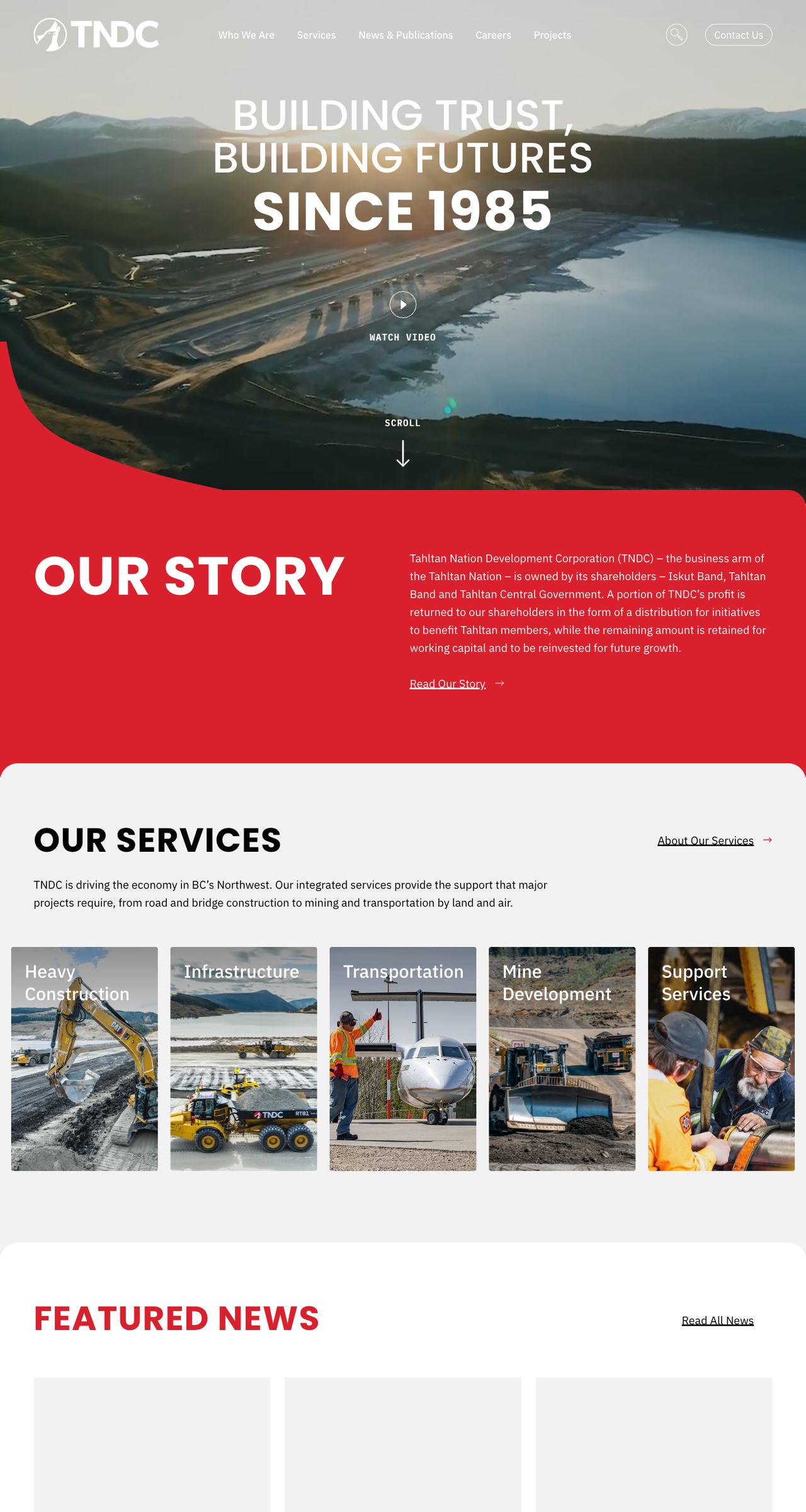 Indigenous website design for TNDC: tndc.ca on a laptop