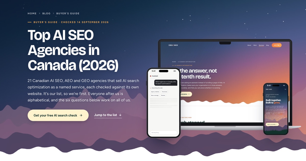 Top AI SEO Agencies in Canada buyer's guide