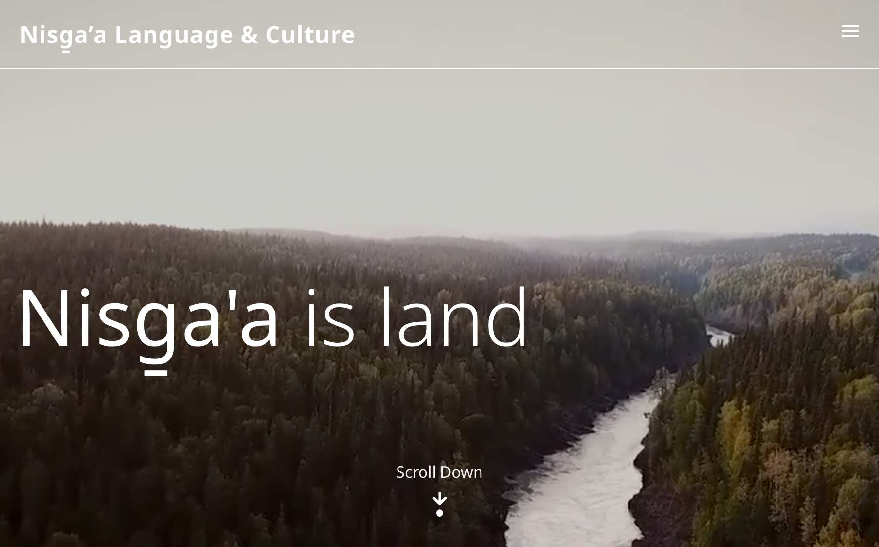 Nisga'a Language homepage